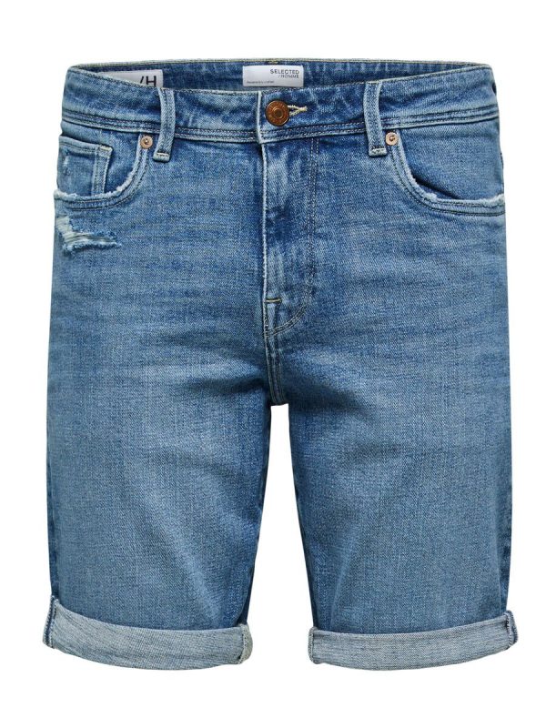 alex shorts selected homme denim light blue