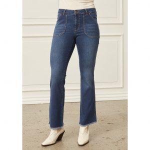 isay como flared jeans denim long