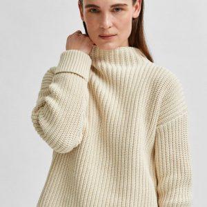 selected femme selma turtleneck tröja mockneck stickad