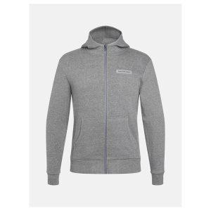 peakperformance zip hood logo sweatshirt