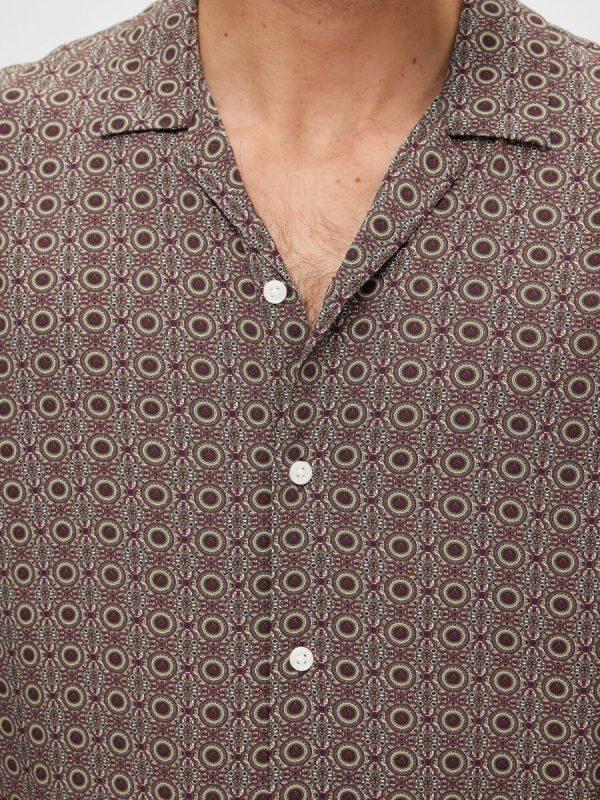 selected homme skjorta relaxed kortärm vero spreadkrage