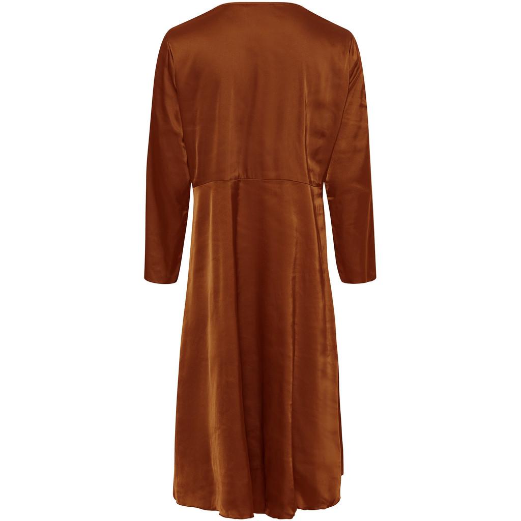 57197 Steff Flounce Dress 376 Ocher Back isay steff flounce dress klänning volang frill blank