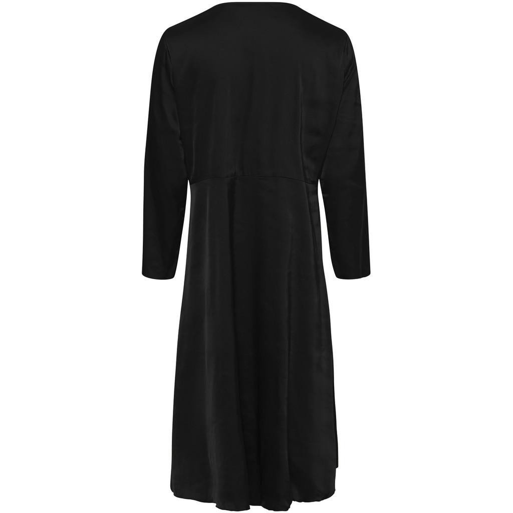 57197 Steff Flounce Dress 900 Black Back isay steff flounce dress klänning volang frill blank