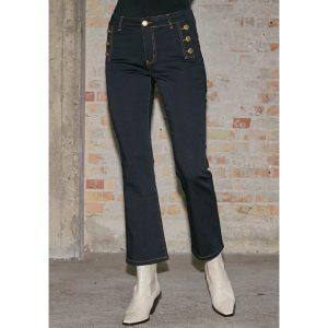 isay lido button jeans knappar stretch