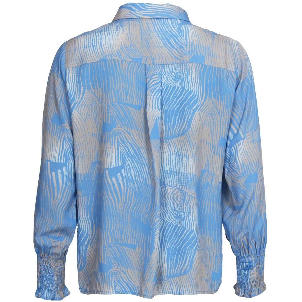 isay gyta smock blouse blus mönster krage viskos 56693