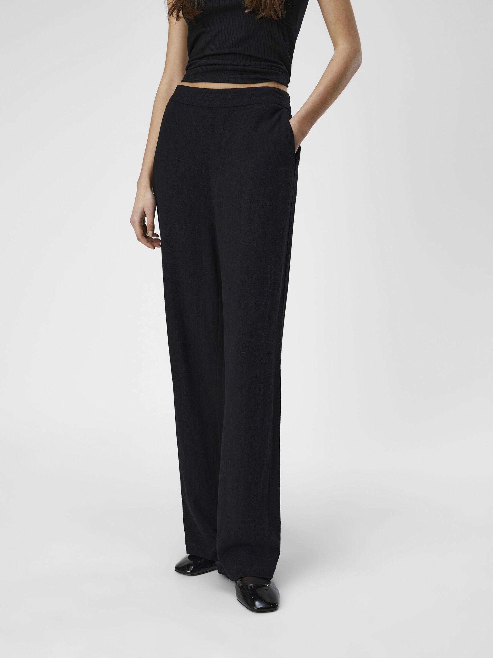 object aline wide byxa pant lin viskos resår 23040671