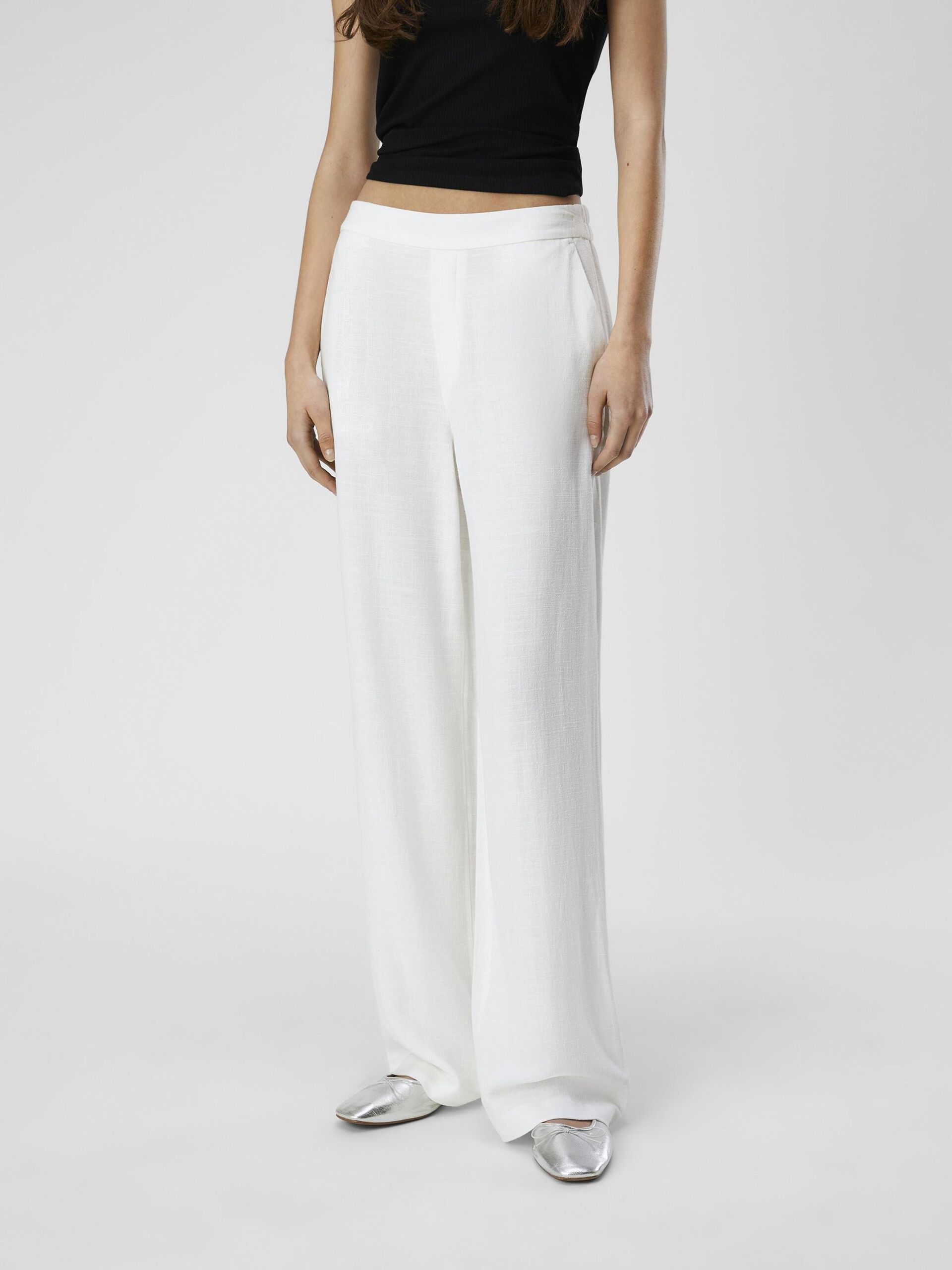 object aline wide byxa pant lin viskos resår 23040671