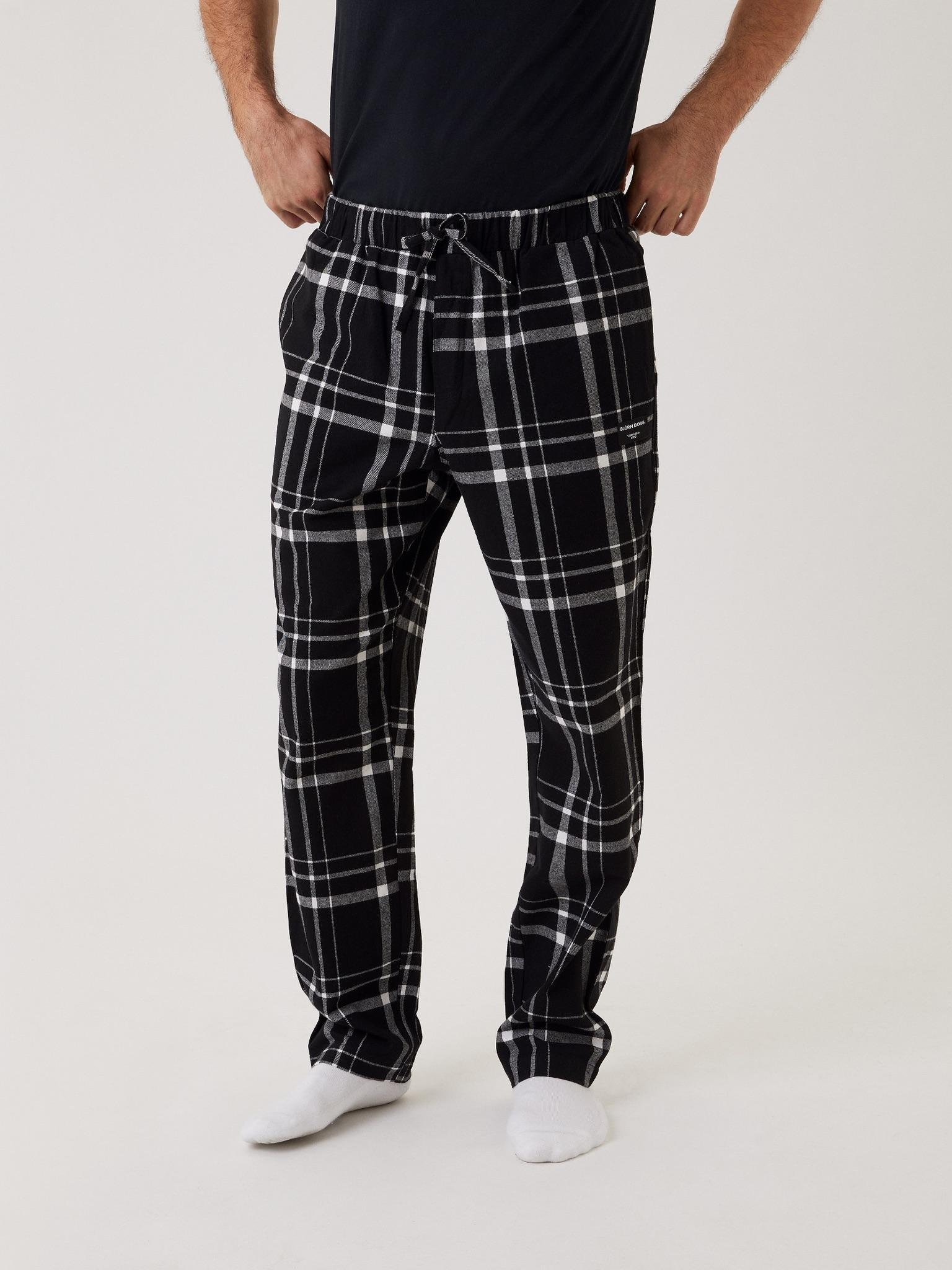 björn borg core flannel pyjamas bomull ruta 10000663