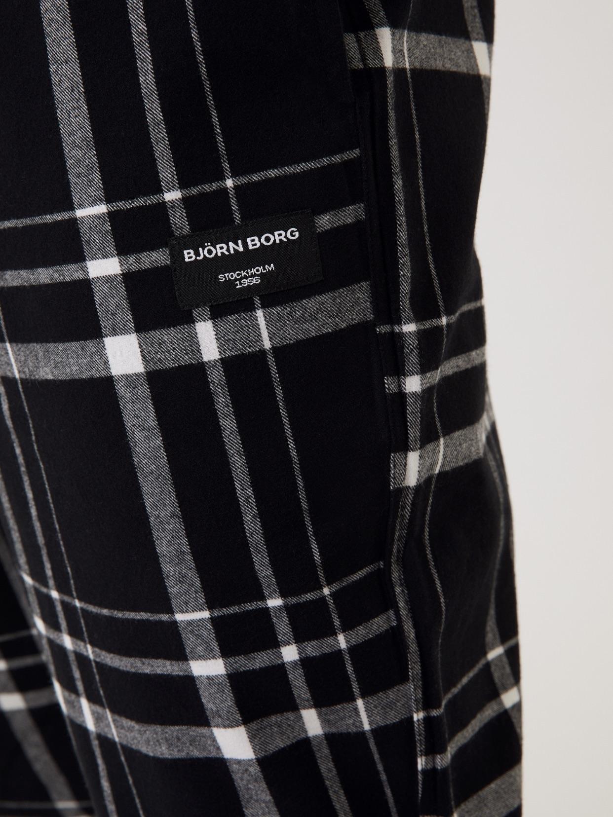 björn borg core flannel pyjamas bomull ruta 10000663