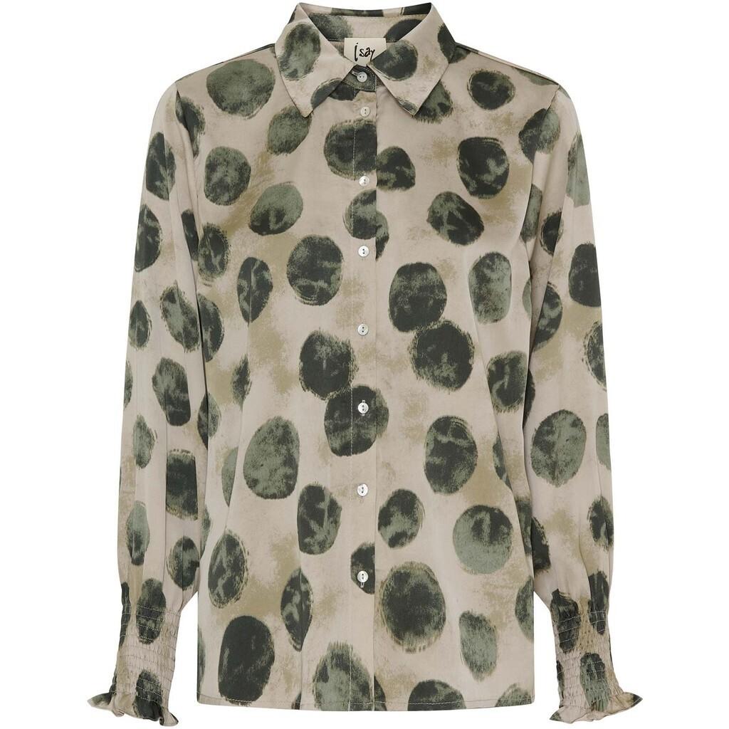 isay melba printed blouse blus mönster resår 56777