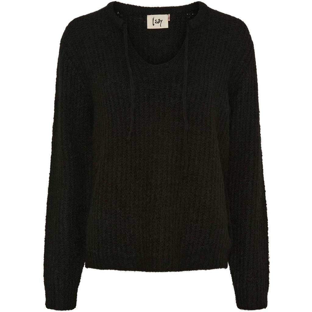 isay anna string pullover tröja snöre v-neck ull 57531