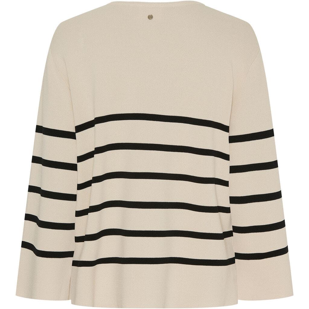 isay jena ss knit top randig viskos stickad ledig passform 57582