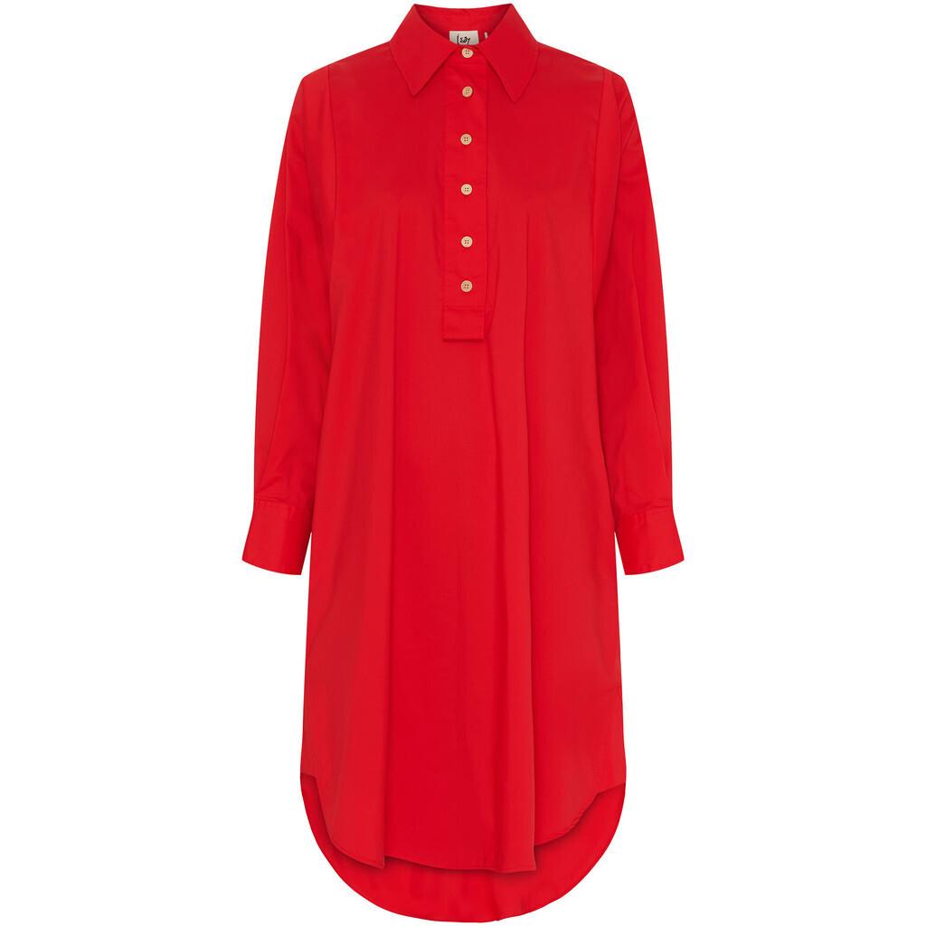 57016 Sigga Dress 432 Fresh Red Front isay sigga dress bomull poplin 57016