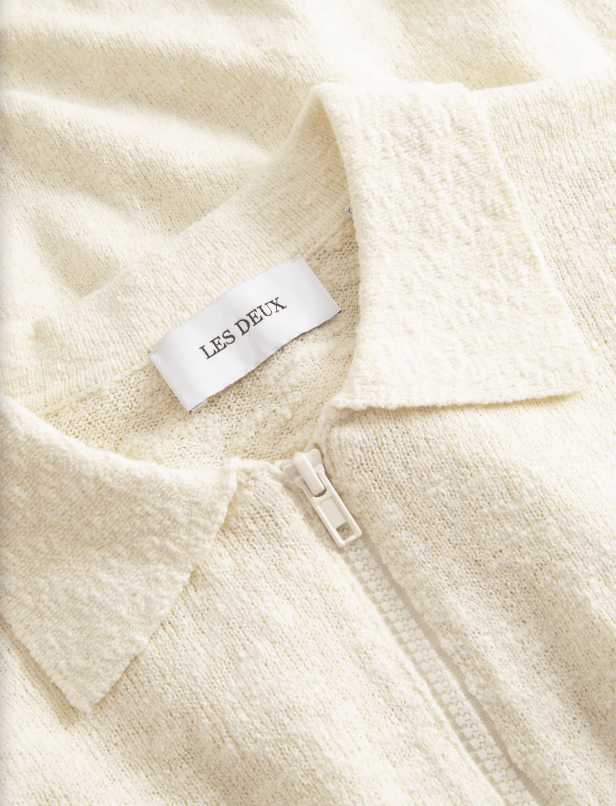les deux brad zipper polo stickad pike dragkedja stickad LDM310153