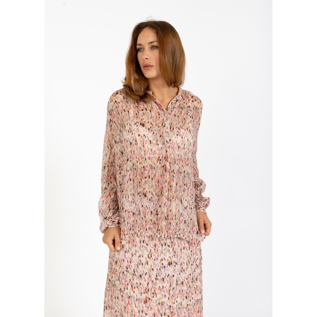 coster copenhagen skjorta med splash viscos blus 251-1100