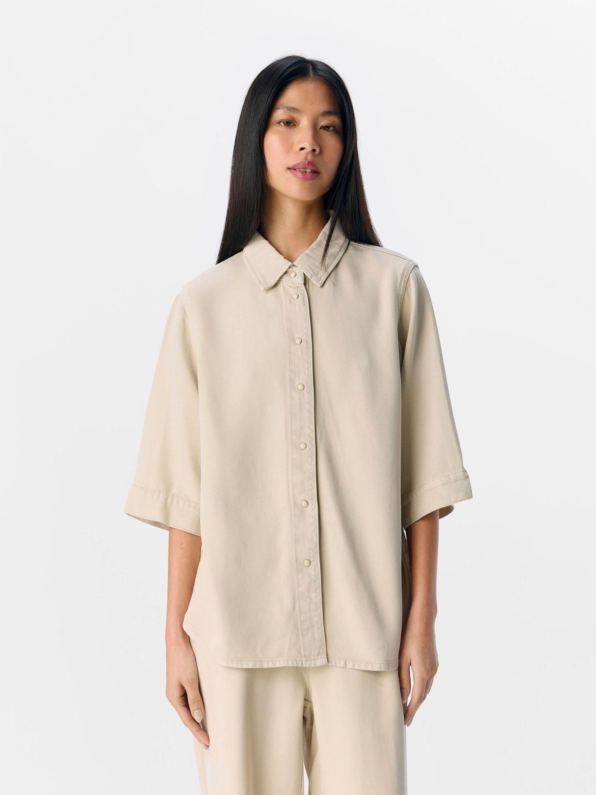 object frame skjorta denim tencel 23046164