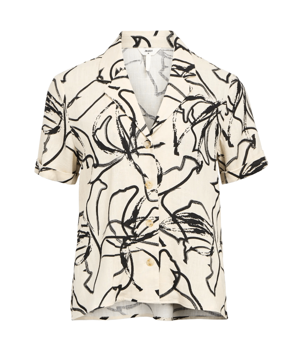 Sanne sanne skjorta object lin viskos mönster 23046486