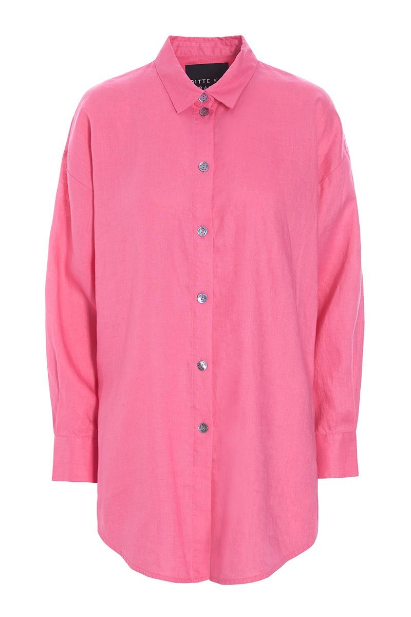 bitte kai rand airy linen shirt skjorta lin ledig slites 14504