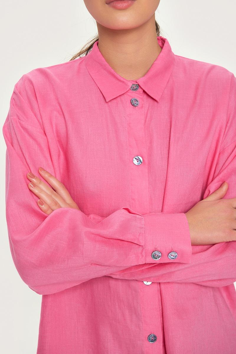 bitte kai rand airy linen shirt skjorta lin ledig slites 14504