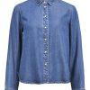 23046914_MediumBlueDenim_001 object frame skjorta denim långärm tryckknapp tencel 26046914