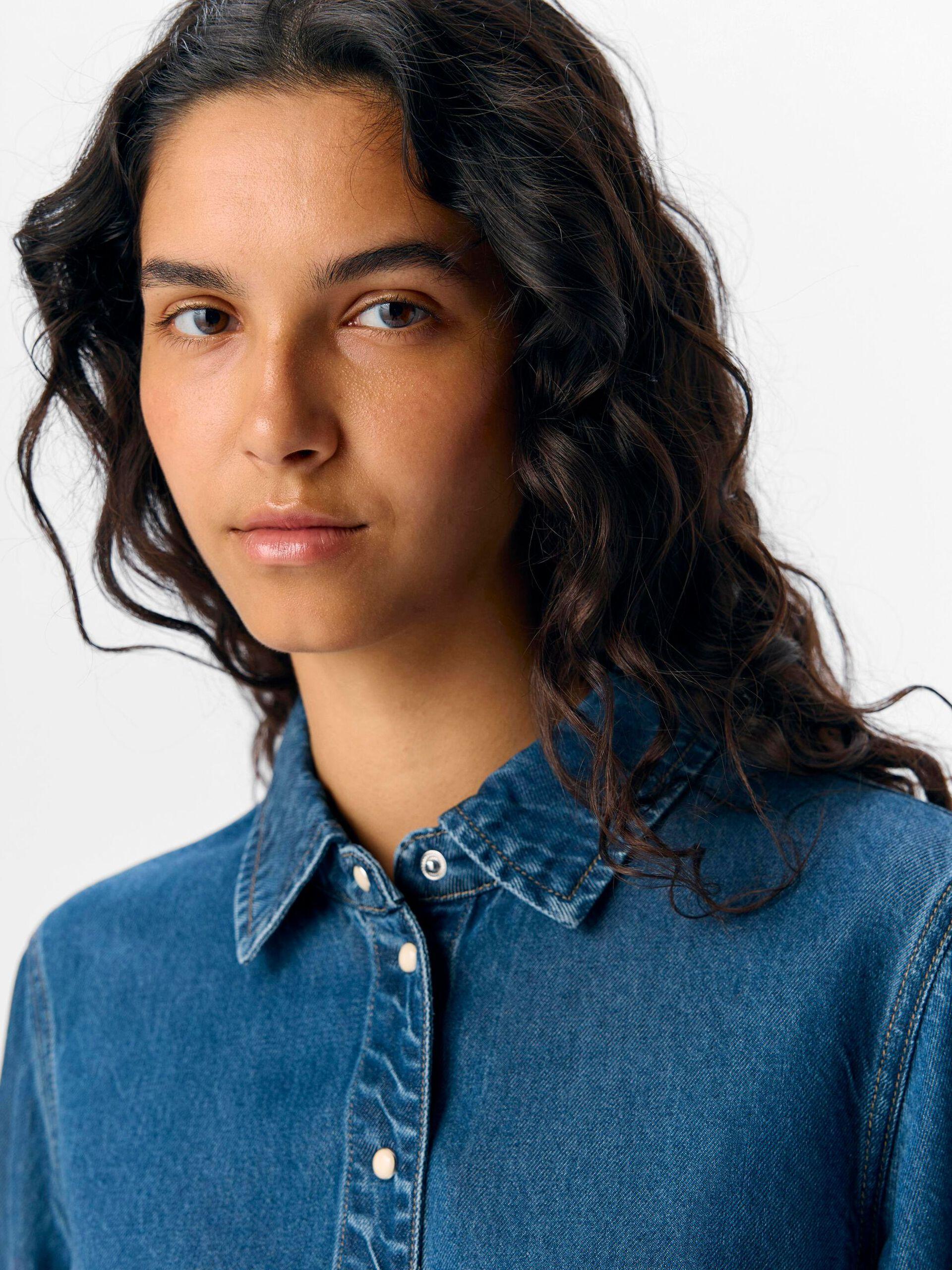 23046914_MediumBlueDenim_006 object frame skjorta denim långärm tryckknapp tencel 26046914