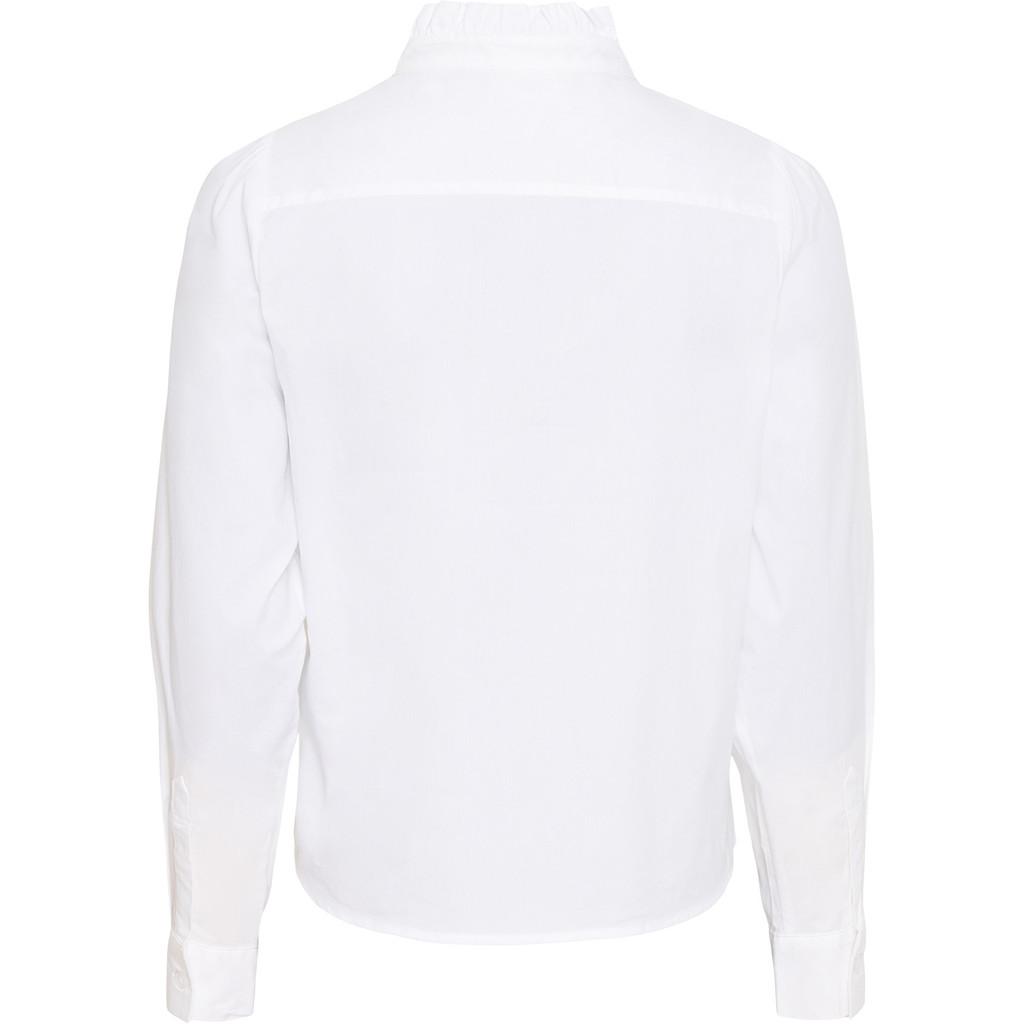 57079 Sigga Flounce Shirt 100 White Back isay sigga blounce shirt volang bomull 57079