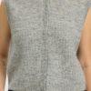 16098808_LightGreyMelange_006 selected femme lulu vest ull knappar ärmlös 16098808
