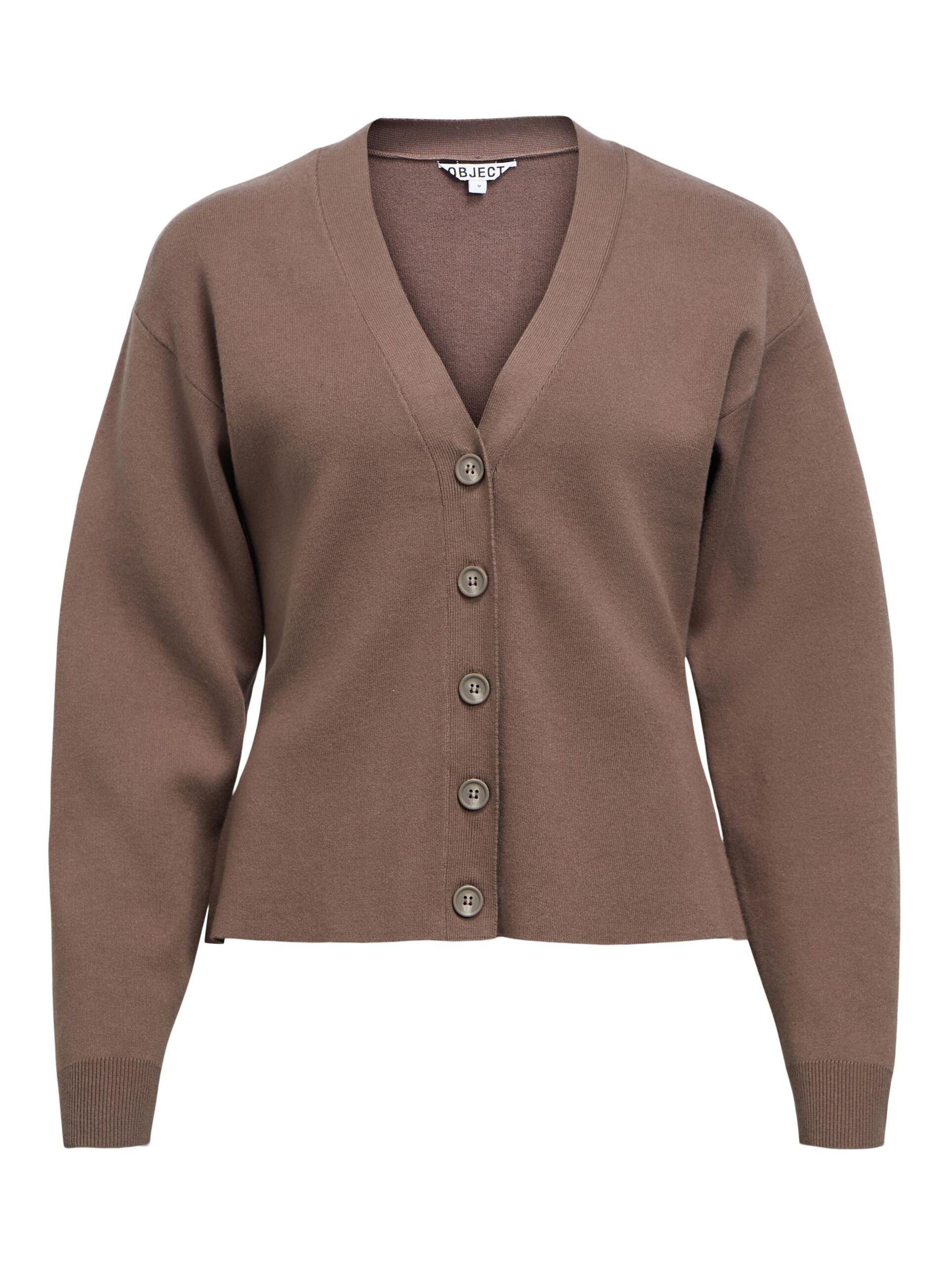 23046908_Morel_001 object reynard kofta stickad viskos v-neck 23046908