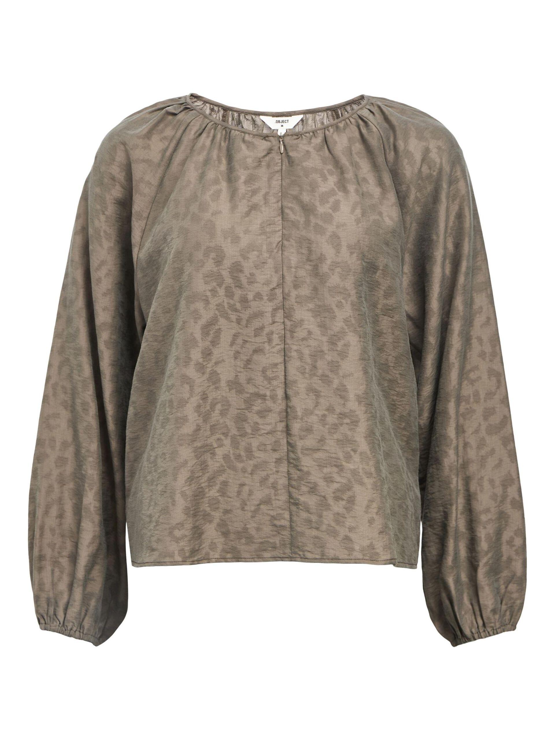 object tru ballongärmad top blus långärm rundhals 23046916