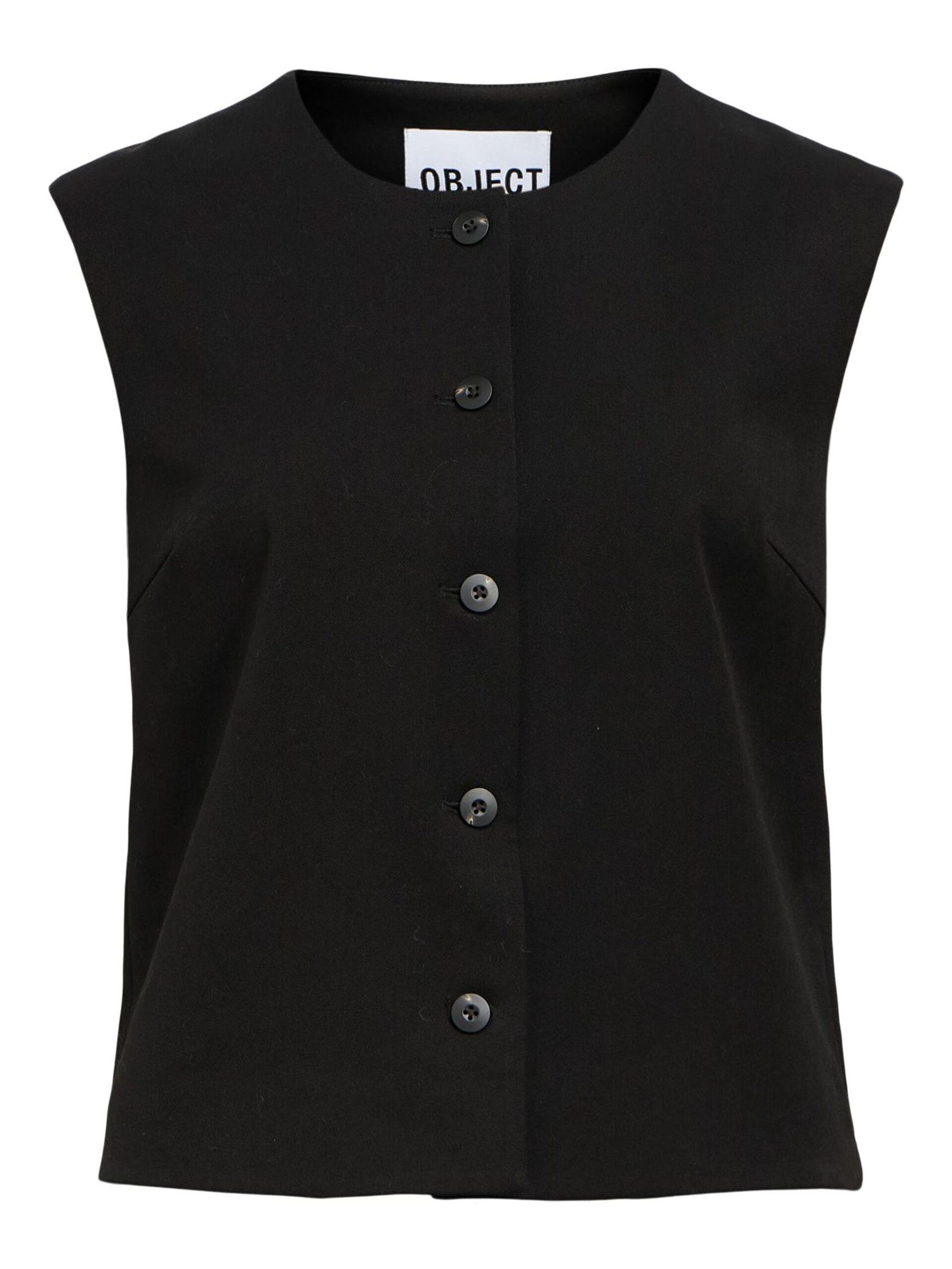 object lisa holkärmad väst rundhals ärmlös 23047750