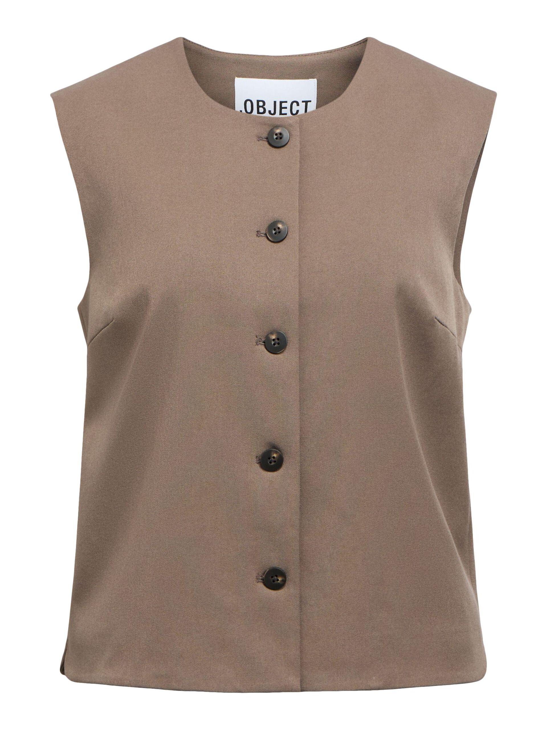 object lisa holkärmad väst rundhals ärmlös 23047750