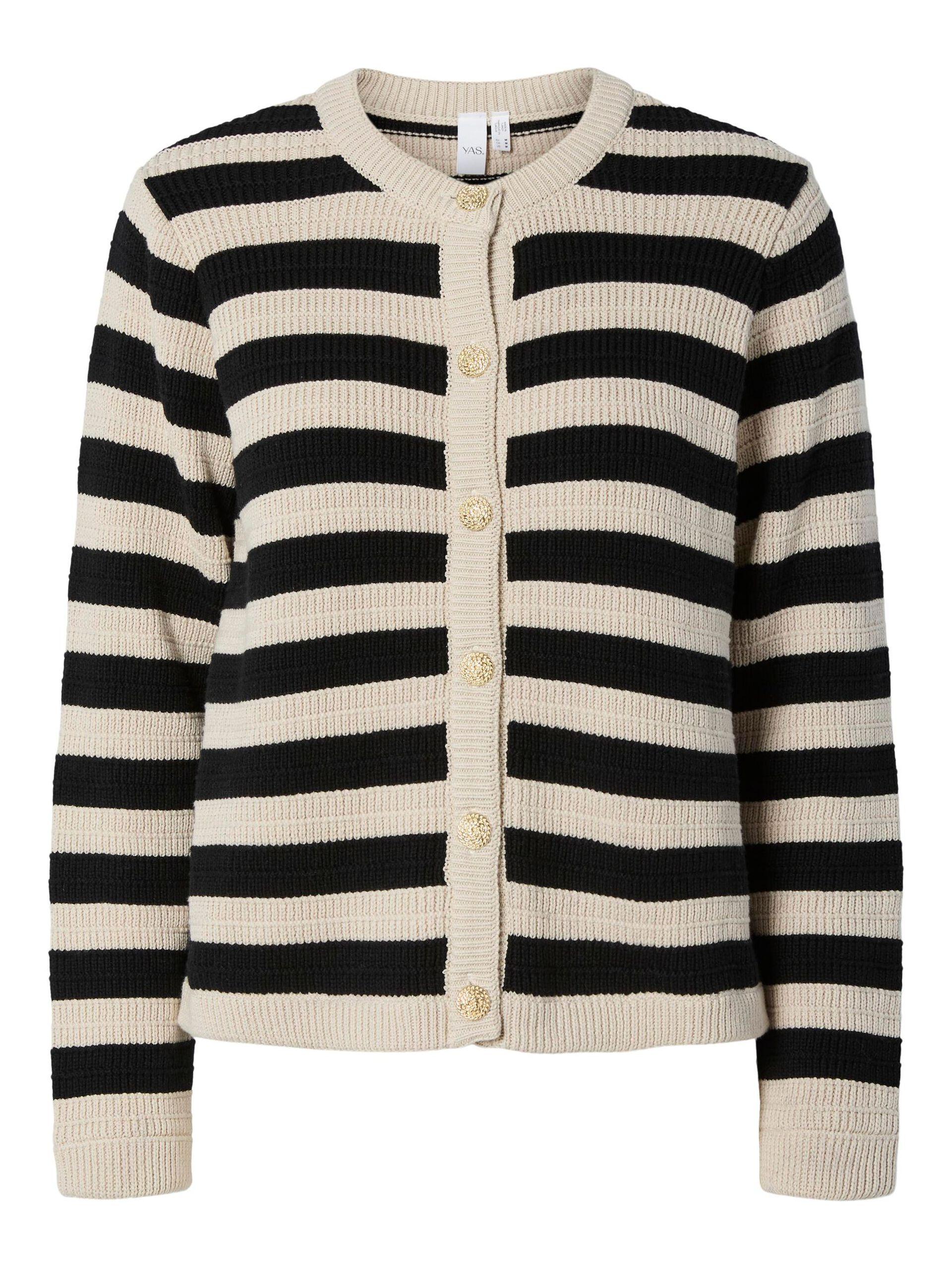 YAS sironi cardigan randig bomull stickad 26037607