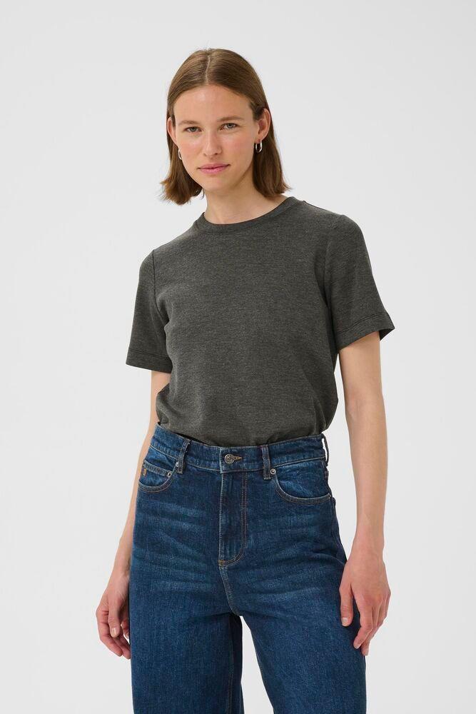 vincent in wear vincent karmen tee melange rund hals mjuk viskos 30107053