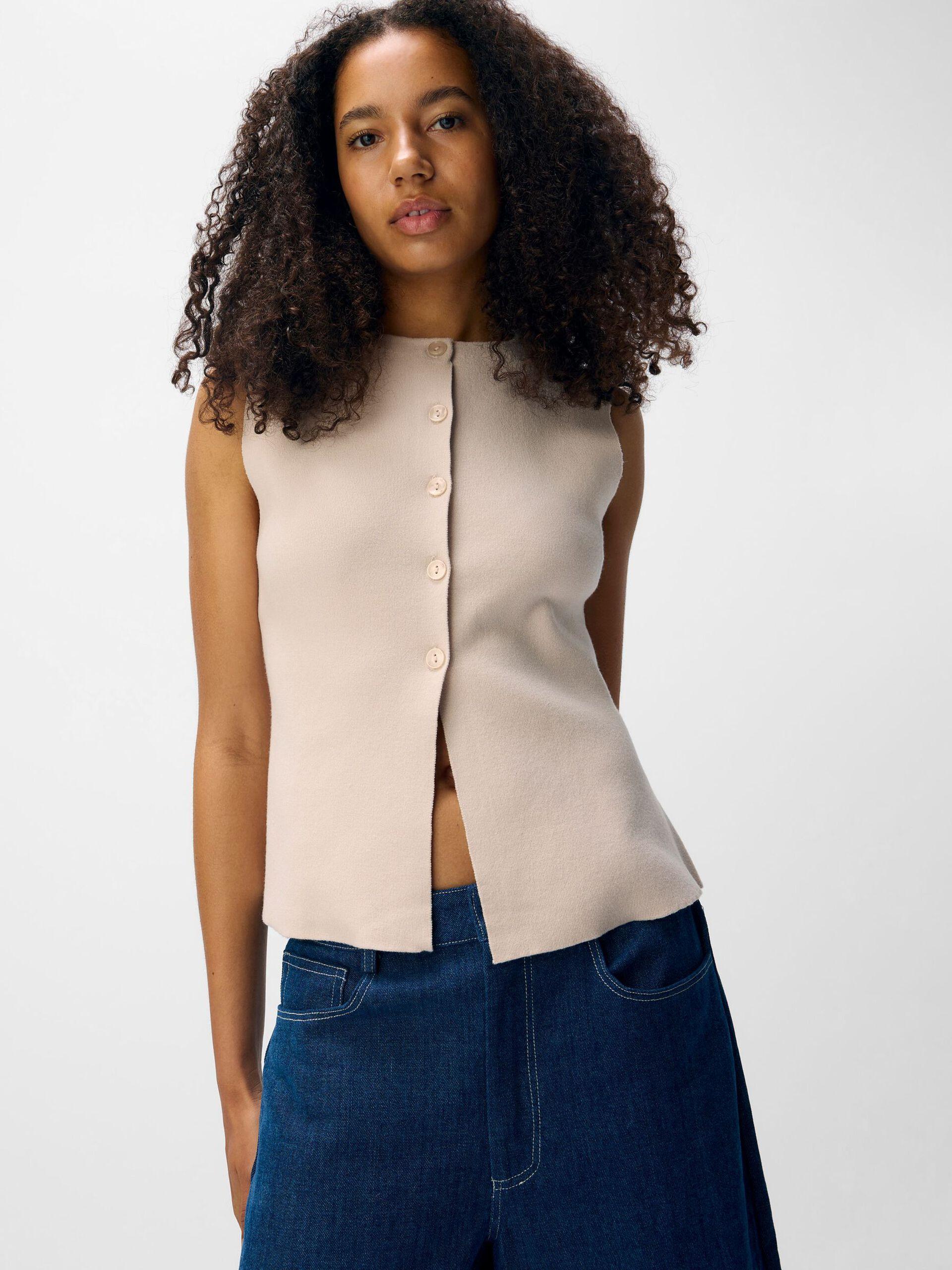 object reynard stickad väst mjuk knappar 23048136