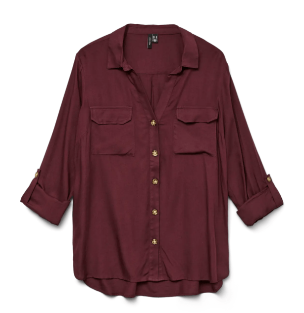 vero moda bumpy shirt viskos långärm 10275283