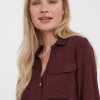 vero moda bumpy shirt viskos långärm 10275283