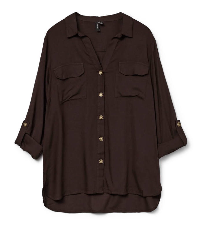 vero moda bumpy shirt viskos långärm 10275283