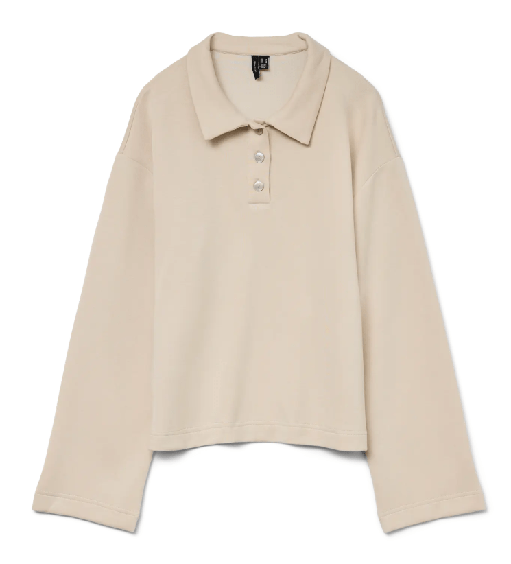 Vero Moda hali polo krage top mjuk viskos tencel 10331750