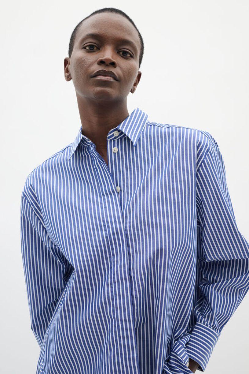 inwear blus skjorta natalja randig bomull 30111016
