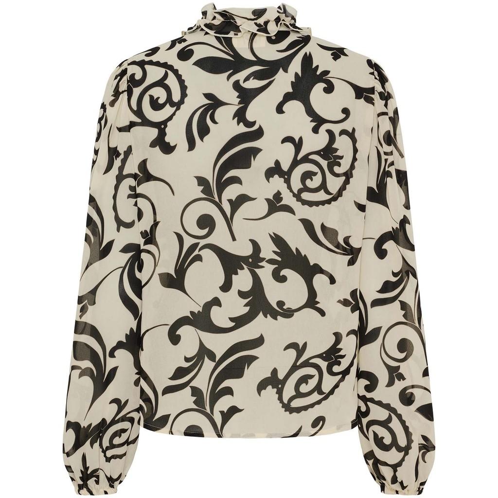 vibse ruffle blouse blus frill mönster 57427