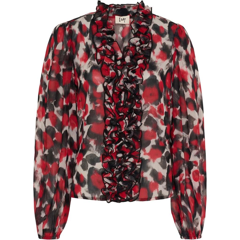 vibse ruffle blouse blus frill mönster 57427