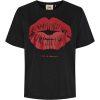 57771 Kora Lip T-Shirt 101 900 Black - front isay kora lip tee kortärm bomull 57771