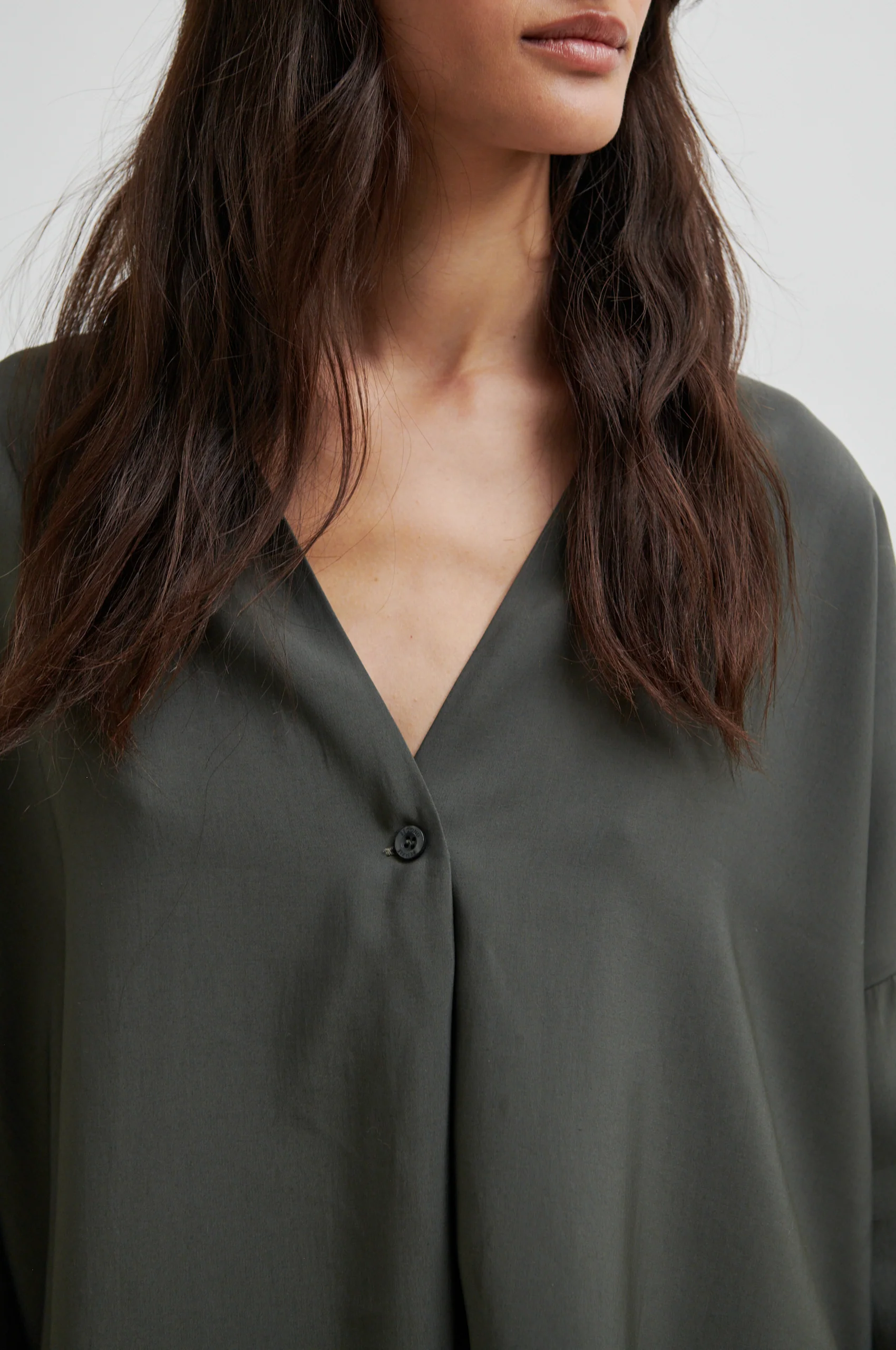 second female timeline blus modal v-neck 60163