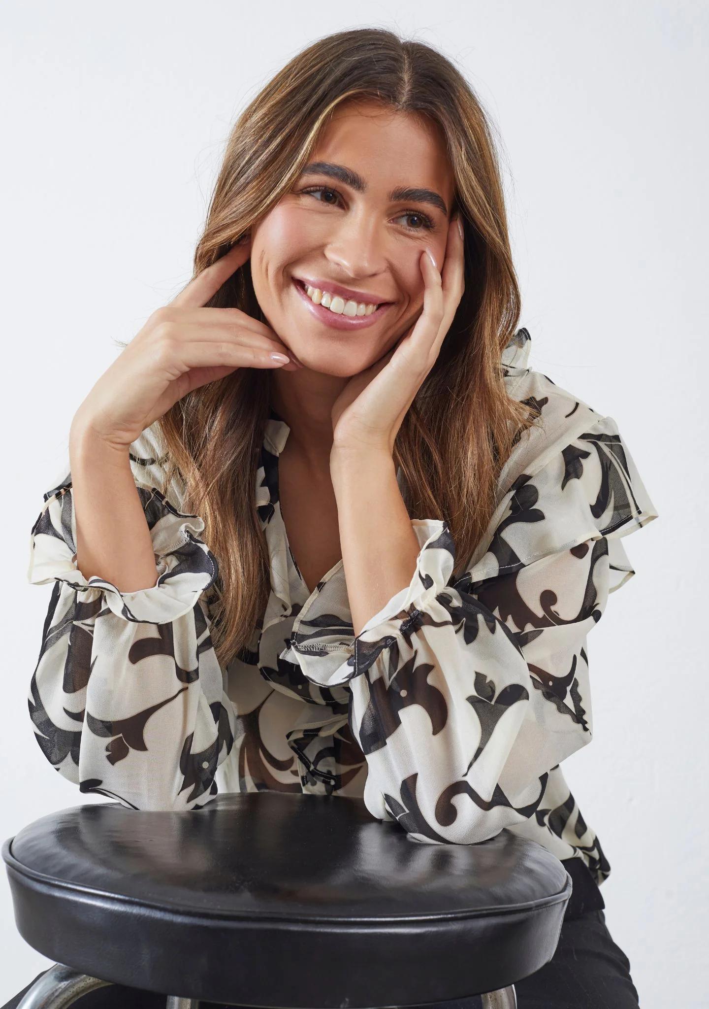 isay vibse flounce blus mönster volang 57778