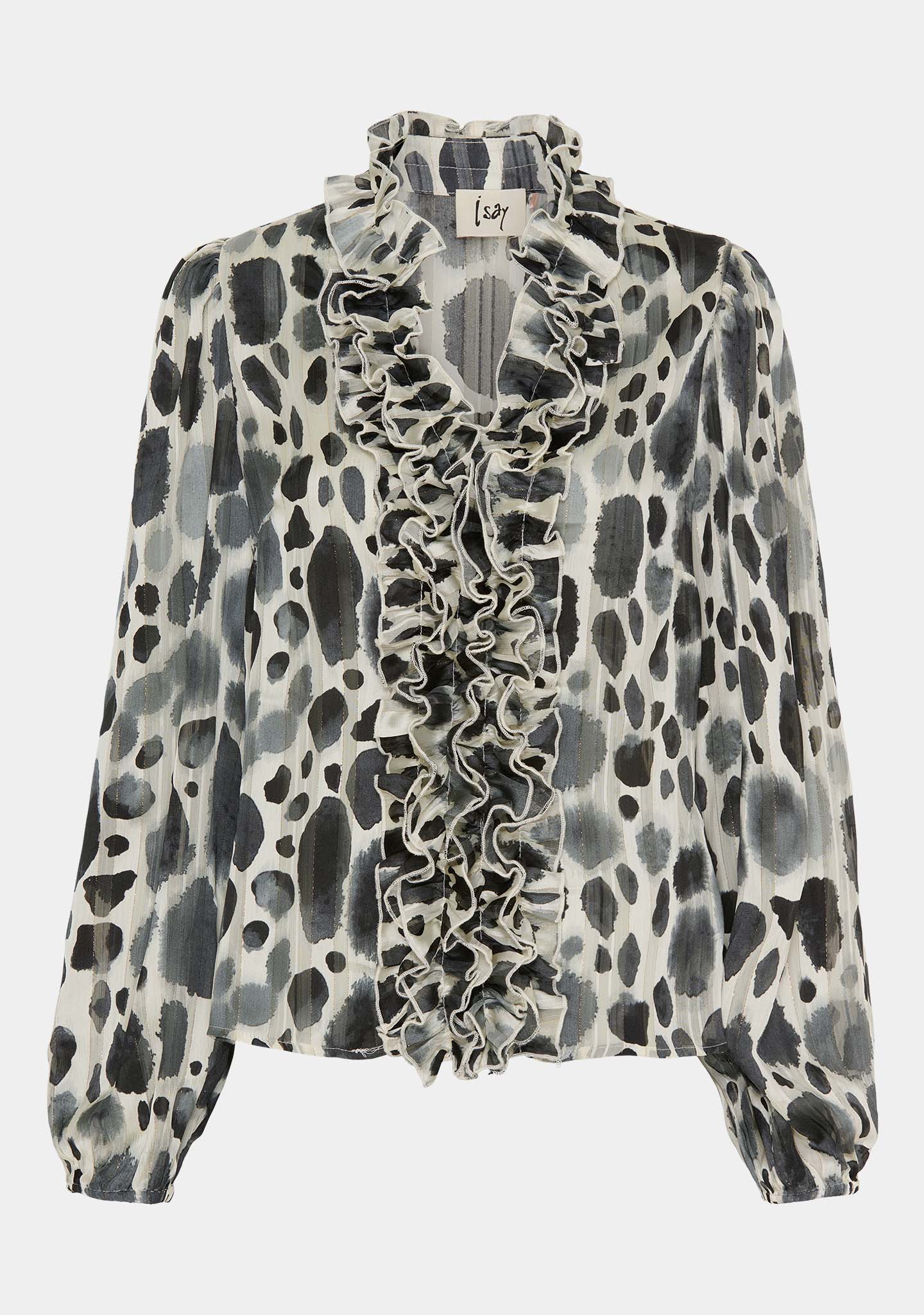 vibse ruffle blouse blus frill mönster 57427