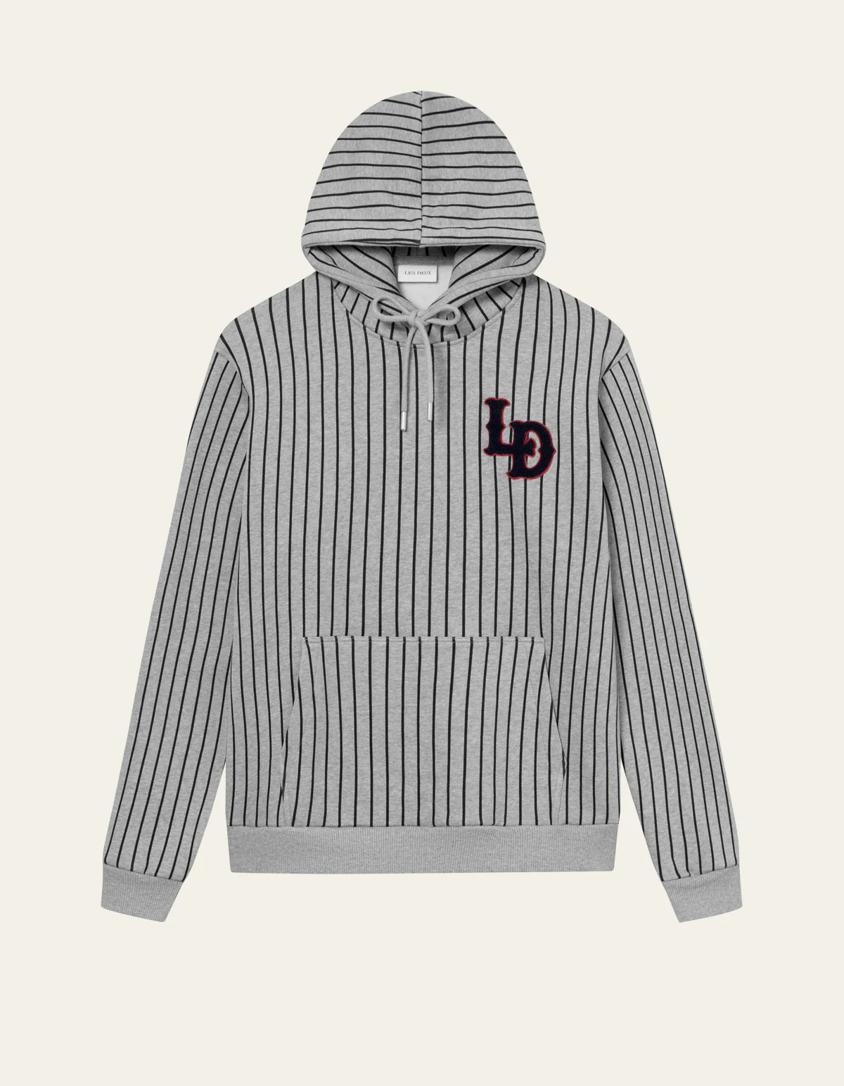 les deux brady ld hoodie pinstripe bomull logo 1001065