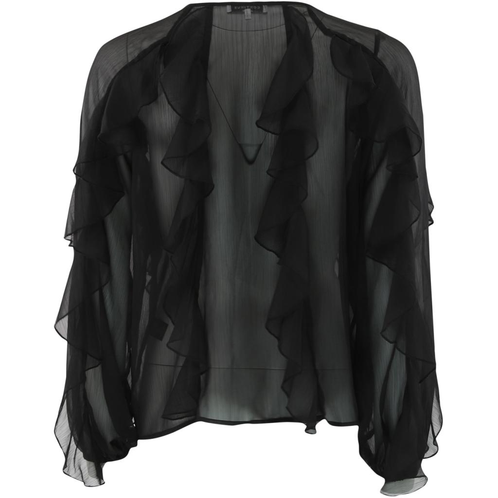 continue blus lissa flounce volang genomskinlig 14997