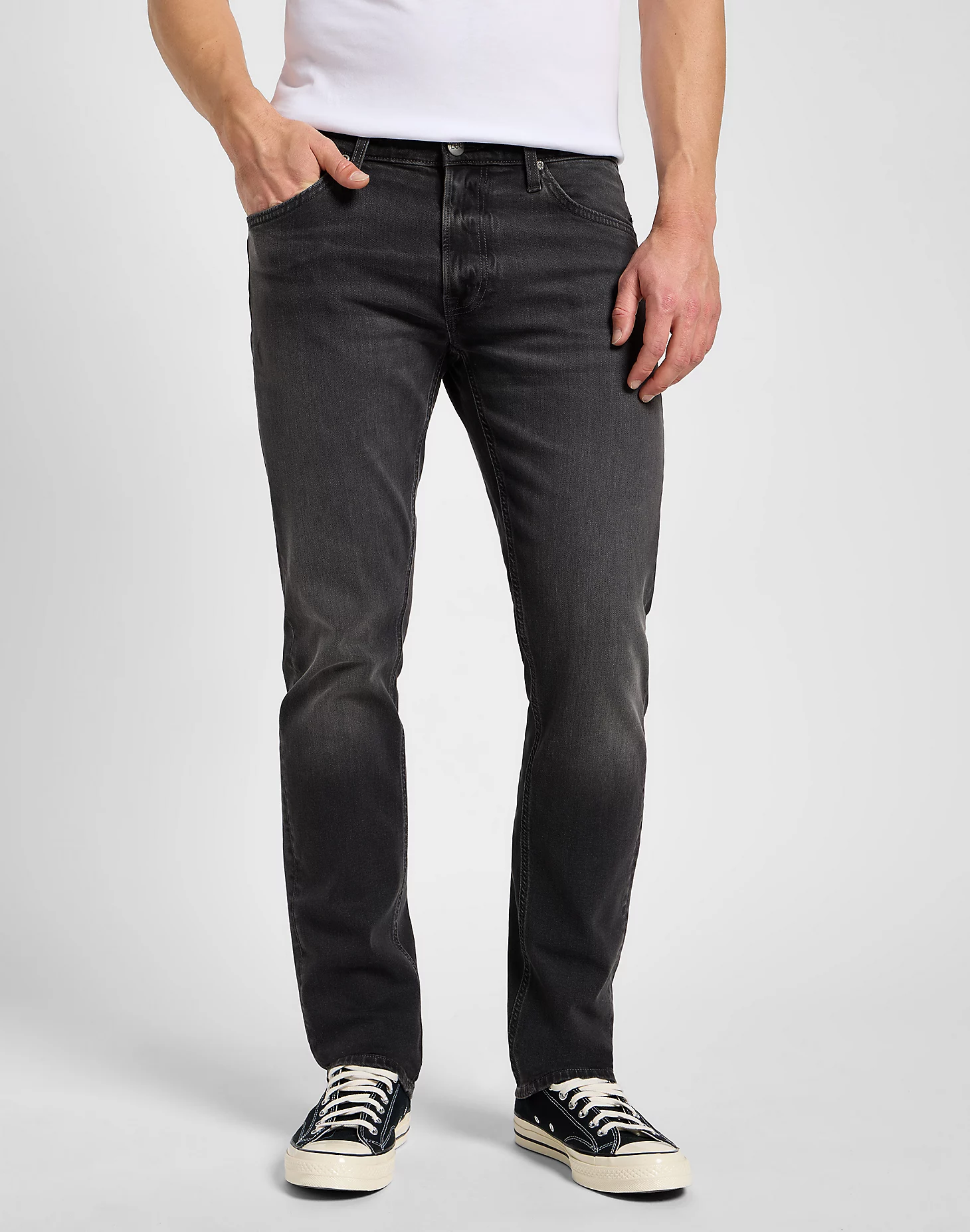 lee jeans daren zip regular grå stretch 11235812