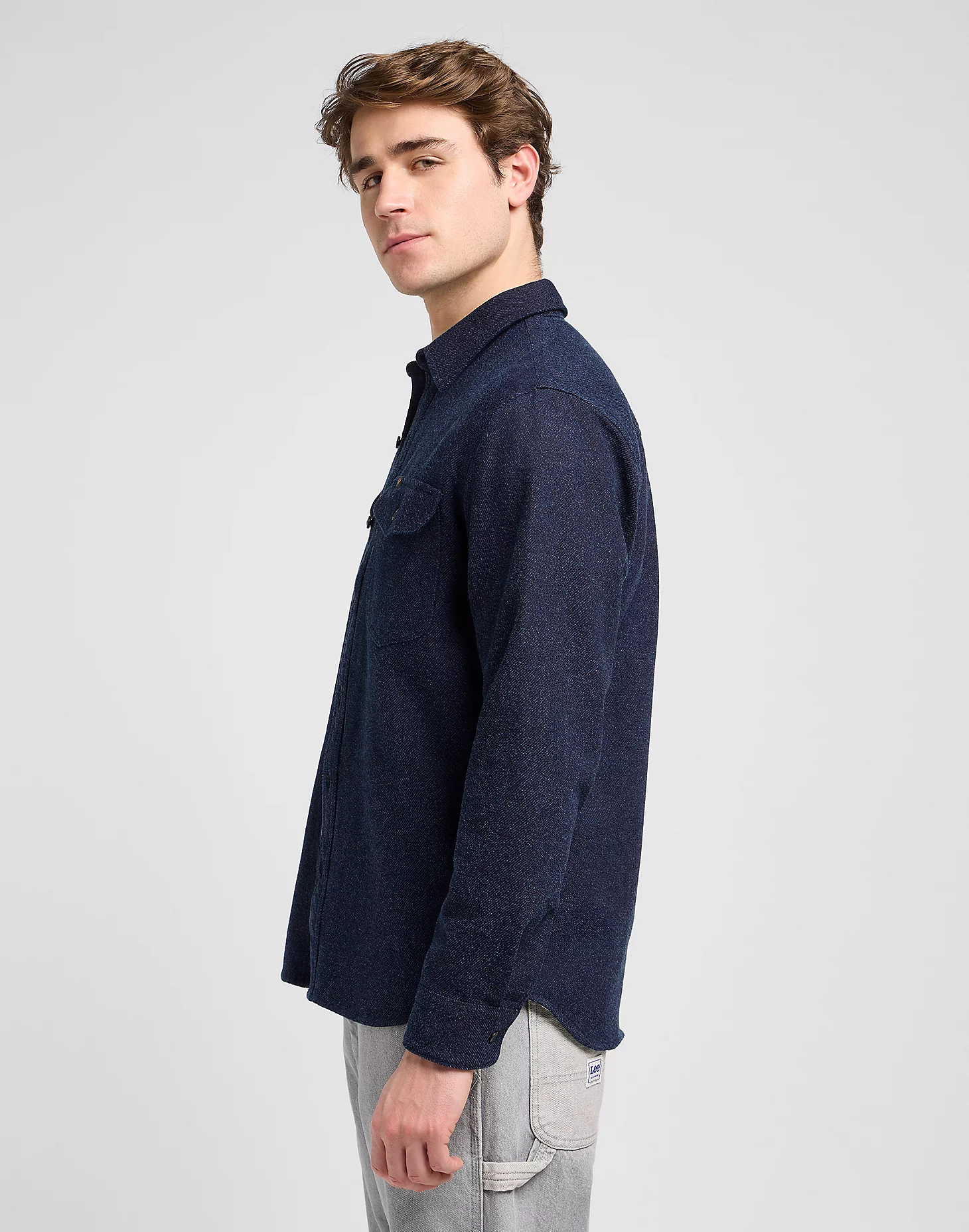 lee jeans workwear skjorta relaxed denim slitstark 112370567