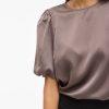 vila ellette puff top satin blank fest 14107986